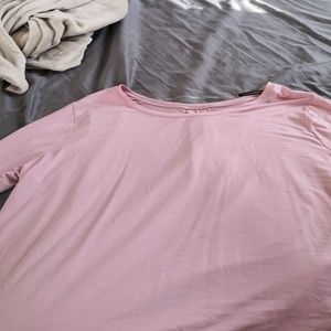 Cute long sleeve light pink shirt